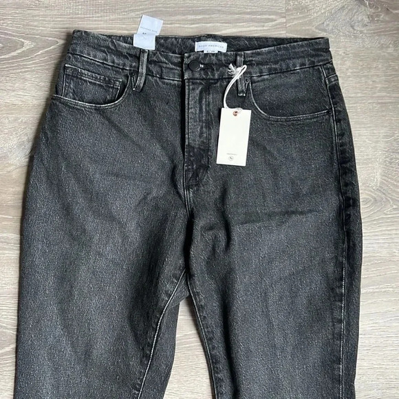 NEW Good American Good Classic High Waist Ankle Slim Jean Black 159 - Picture 5 of 12